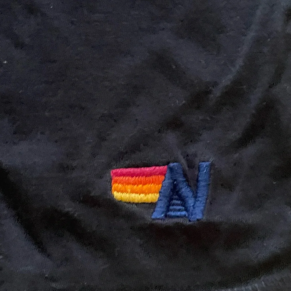 Aviator Nation Black T-Shirt with Colorful Patch Logo - Picture 5 of 5